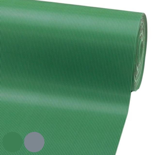 防音・滑り止め・保護用 ゴムマット 滑り止め防止スジ入り 1.2m×20m 3mm厚 グリーン （ 法人限定  ）