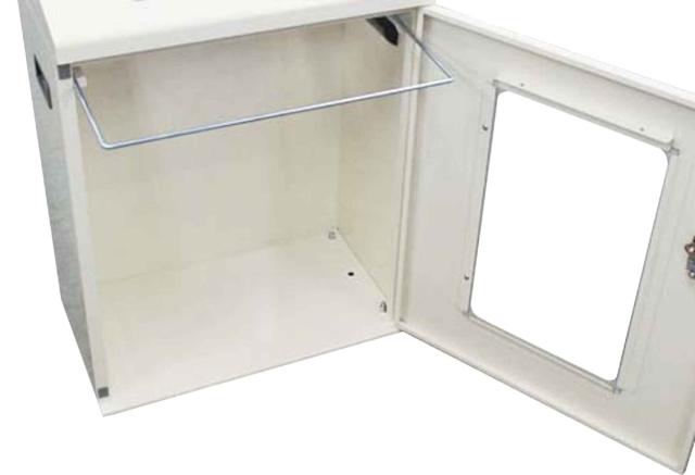 ゴミ箱 リサイクルボックスNYOS-90 120L 窓あり 屋外用 （ 法人限定 山崎産業 業務用 ダストボックス 分別 ごみ箱 奥行40 分別シール付き 120リットル 大容量 省スペース 分別ゴミ箱 袋止め付き スチール製 おしゃれ ）_5