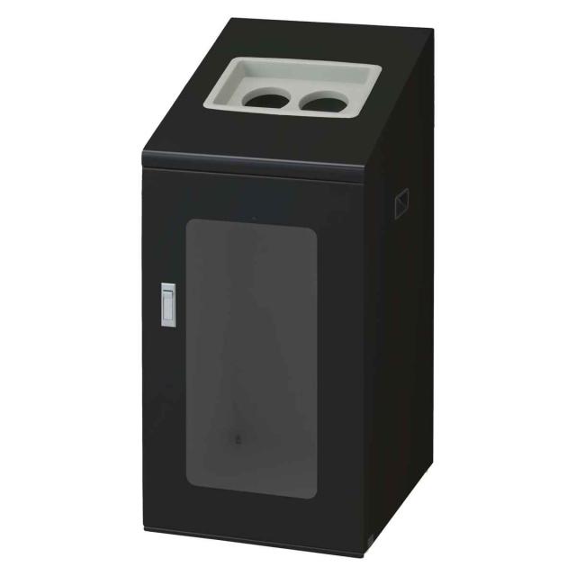 ゴミ箱 リサイクルボックスNTIS-90 120L 窓あり スリム 屋内用 （ 法人限定 山崎産業 業務用 ダストボックス 分別 ごみ箱 幅44 分別シール付き 120リットル 大容量 省スペース 分別ゴミ箱 袋止め付き スチール製 おしゃれ ）_9