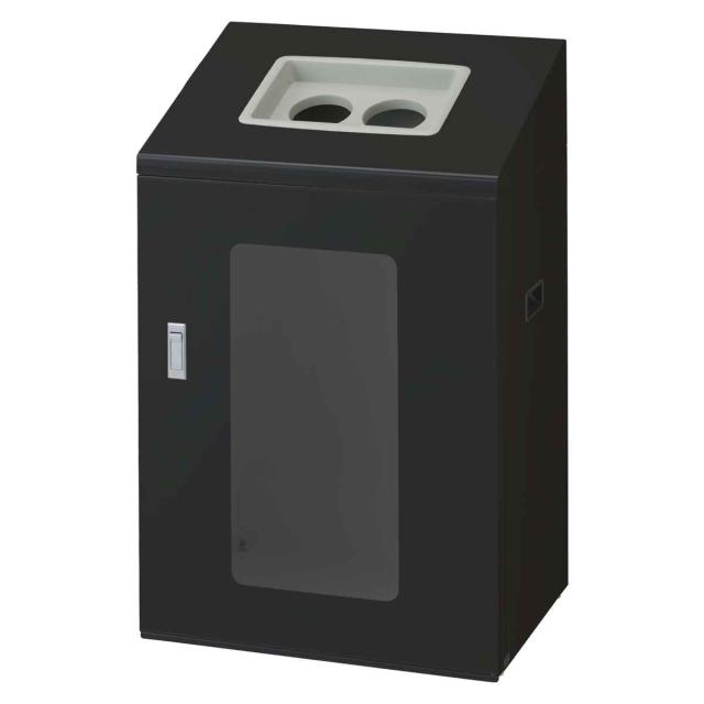 ゴミ箱 リサイクルボックスNYIS-90 120L 窓あり ワイド 屋内用 （ 法人限定 山崎産業 業務用 ダストボックス 分別 ごみ箱 奥行40 分別シール付き 120リットル 大容量 省スペース 分別ゴミ箱 袋止め付き スチール製 おしゃれ ）_9
