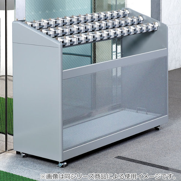 【法人限定】 傘立て 業務用 30本立て 鍵付 アンブラーNLB （ アンブレラスタンド 傘スタンド 鍵付き ロック式 かさ立て コンドル 山崎産業 カサ立て かさたて 鍵 付き シリンダー錠 屋内 キャスター付き ）