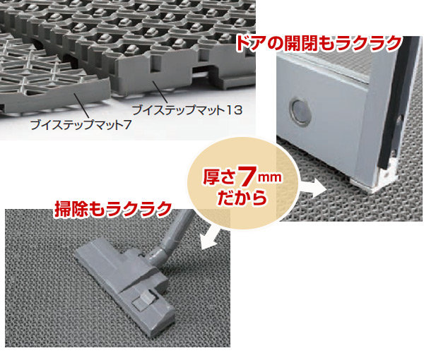 玄関マット 屋外 業務用 75×180cm ブイステップマット7 ドアマット サイズオーダー （ コンドル 山崎産業 玄関 マット 屋外用 防炎適合品 砂ホコリ 土砂 除去 エントランスマット 出入り口 室外用 フチあり 縁 日本製 ）