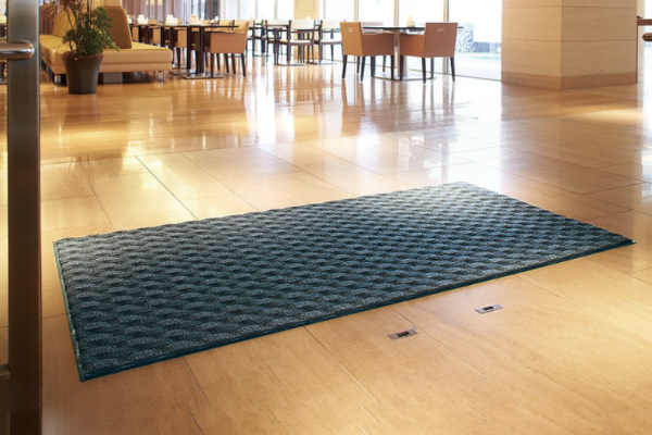 玄関マット 屋内 業務用 75×90cm ダブルウェーブ 吸水 オフィス サイズオーダー （ コンドル 山崎産業 玄関 マット 屋内用 吸水マット 防炎適合品 砂ホコリ 土砂 除去 出入り口 室内用 フチあり 縁 日本製 ）_5