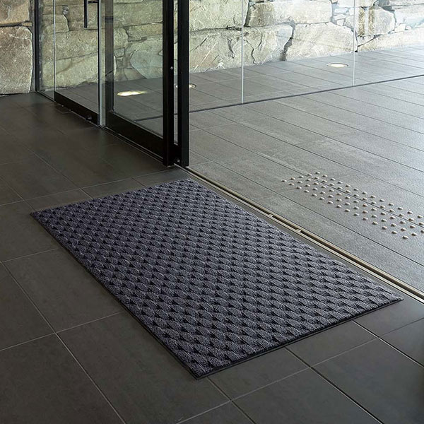 【法人限定】 玄関マット 屋内 業務用 120×225cm ダブルウェーブ 吸水 オフィス サイズオーダー （ コンドル 山崎産業 玄関 マット 屋内用 吸水マット 防炎適合品 砂ホコリ 土砂 除去 出入り口 室内用 フチあり 縁 日本製 ）_7