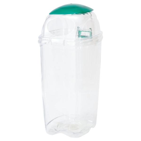 屋内用ゴミ箱 業務用ダストボックス 60L 透明エコダスター 再生プラスチック製 （ コンドル 山崎産業 ゴミ箱 ダストボックス 分別 樹脂製 ごみ箱 大容量 プラスチック 業務用 屋内 60リットル クリア 透明 分別ゴミ箱 ）_9