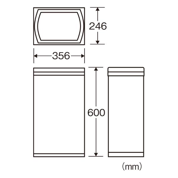 屋内用ゴミ箱 業務用ダストボックス 40L ローターボックスE ST 内容器なし （ 山崎産業 コンドル ゴミ箱 ダストボックス ステンレス フタ付き 回転ふた 角型 ふた付き ごみ箱 回転フタ スイング式 おしゃれ ）_1