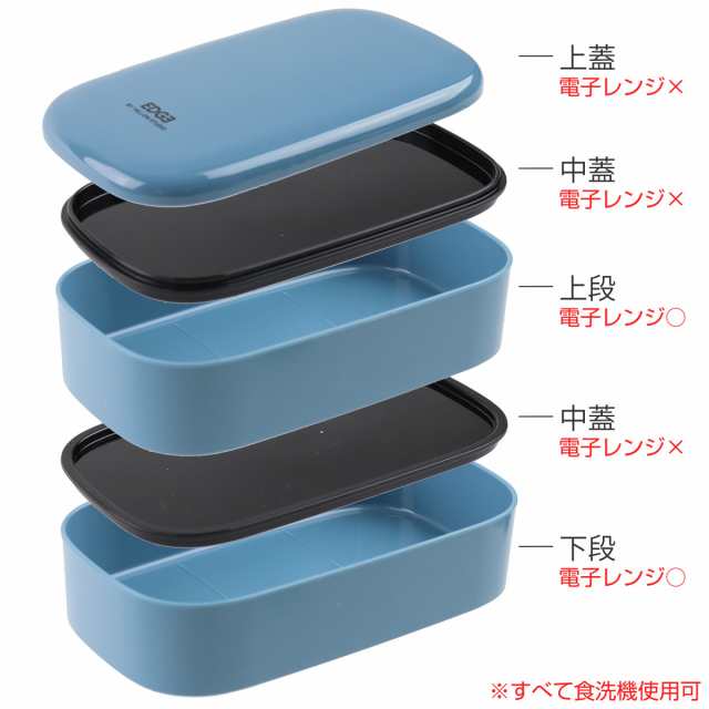 弁当箱 2段 800ml EDGE オーバル （ お弁当箱 ランチボックス 食洗機対応 レンジ対応 大容量 プラスチック 男子 食洗機OK レンジOK  お弁の通販はau PAY マーケット - お弁当グッズのカラフルBOX