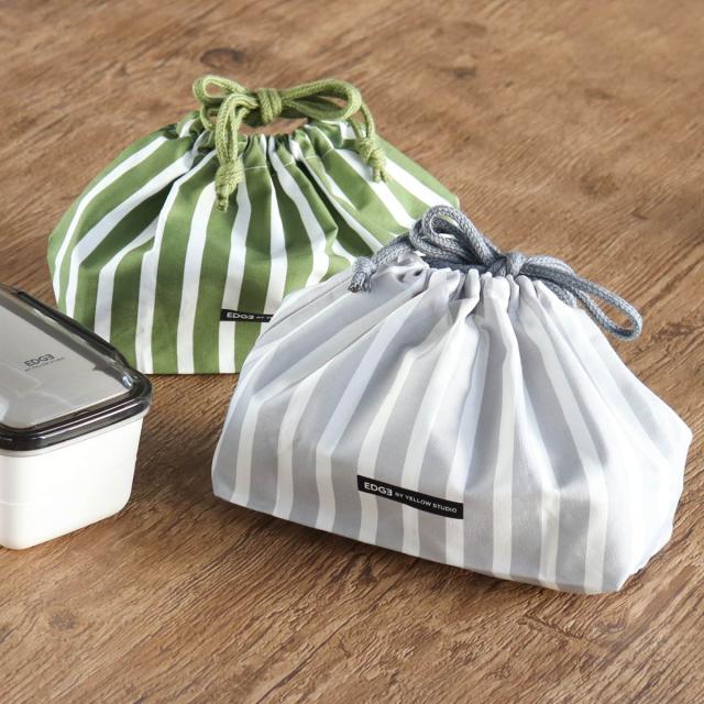 ※ai-koko※ パークフード×ストライプ  お弁当袋 楽天市場】弁当袋 巾着 EDGE （ お弁当袋 給食袋 巾着袋 ランチ
