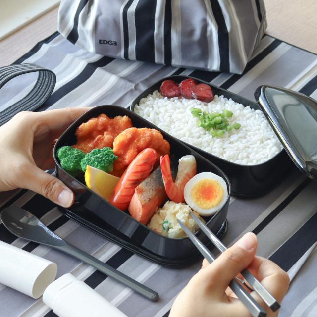 弁当箱 800ml 25EDGE オーバル2段ランチ （ お弁当箱 ランチボックス