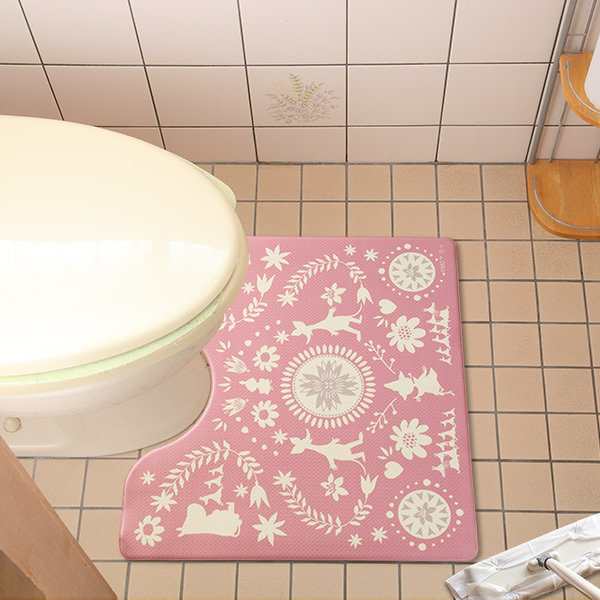 トイレマット 60×55cm フォーク PVC ムーミン 拭ける トイレ マット 北欧 （ 抗菌 防臭 防カビ 洗濯不要 キャラクター 水に強い  滑りにの通販はau PAY マーケット - お弁当グッズのカラフルBOX