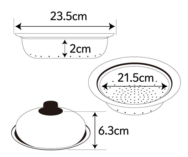 蒸し皿 フライパンにのせて簡単蒸しプレート ドーム型 24～26cm用 日本製 （ 蒸し器 蒸し目皿 調理用品 蒸し鍋 蒸しプレート 調理器具  スの通販はau PAY マーケット - お弁当グッズのカラフルBOX