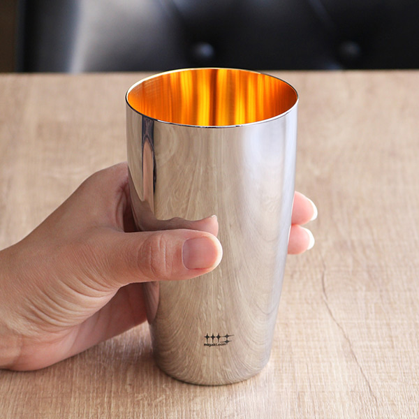 タンブラー ビアタンブラー 400ml 磨き屋シンジケート 内面 金メッキ仕上げ 日本製 （ コップ ステンレスタンブラー ギフト ステンレス製 プレゼント ビアグラス シンプル おしゃれ ）_4
