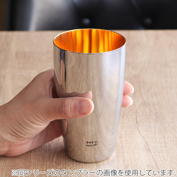 タンブラー 2重ビアタンブラー 370ml 磨き屋シンジケート ダイヤモンドカット 内面 金メッキ仕上げ 日本製 （ コップ ステンレスタンブラー ステンレス製 ビアグラス 結露しにくい 2重 おしゃれ ギフト ）_3