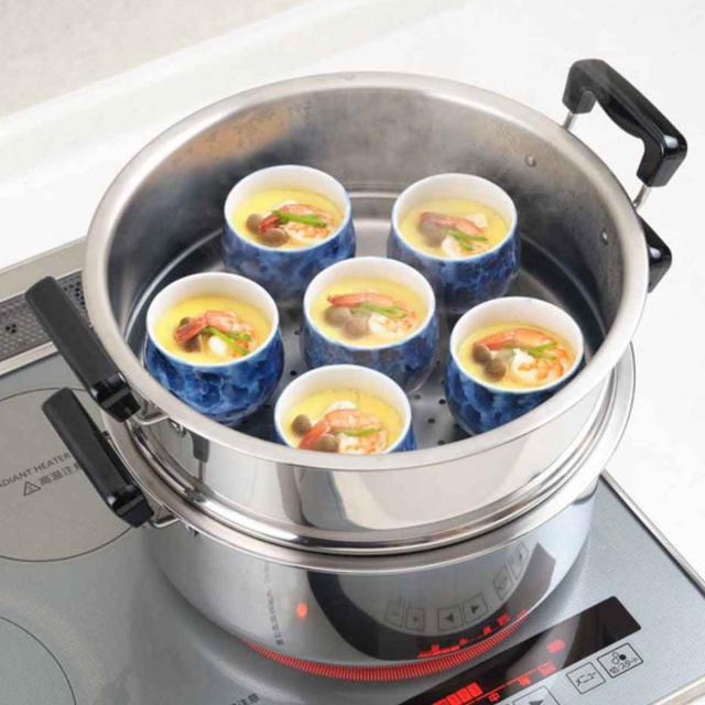 Y料理好きな方是非！【保管品】アムウェイ　両手鍋　蒸し鍋　2段　① Amazon｜ヨシカワ 両手鍋 二段蒸し器 ステンレス 20cm 蒸し料理
