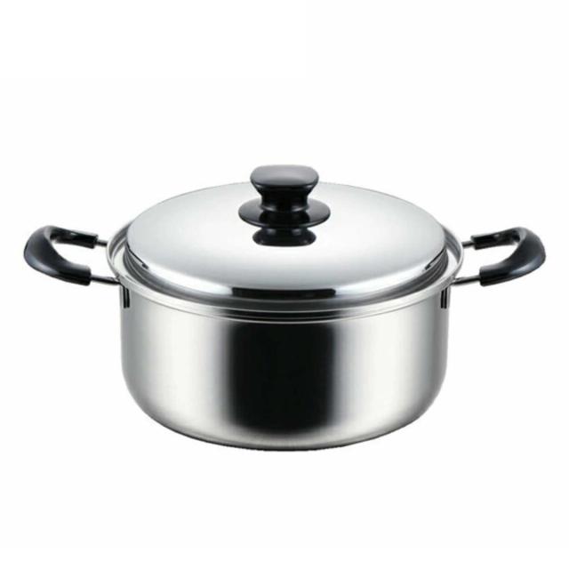 両手鍋 24cm IH対応 インテグレート ステンレス 日本製 （ IH ガス火 対応 両手 鍋 24センチ 蓋付き ステンレス製 調理鍋 なべ 両手ナベ ステンレス鍋 3層鋼 直火 ガス火対応 フタ付き ふた付き ）の通販は