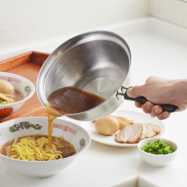 片手鍋 18cm IH対応 ラーメン鍋 日本製 （ ガス火対応 なべ お鍋 片手