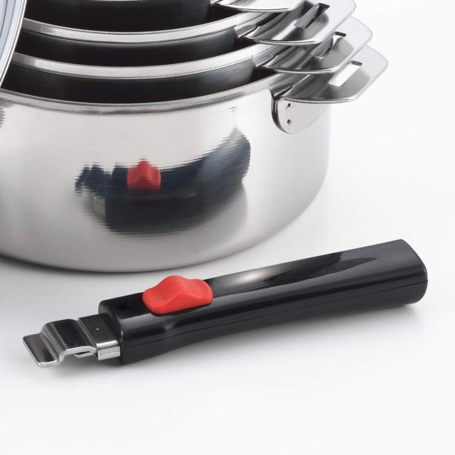 郷技 着脱式ハンドル鍋 4点セット 鍋 6点セット 着脱式ハンドル付き