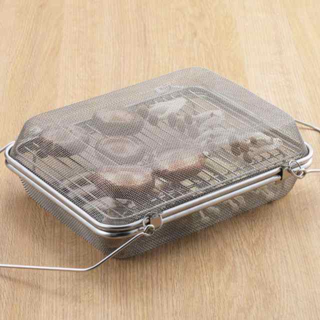 干しかご 角型 2段 暮らし良い道具 ステンレス角型干しかご （ 干し網 干しざる 干しザル 平型ざる 平型ザル ざる ザル 天日干し 吊り下げ 干し野菜 干物 一夜干し 簡単 便利 自家製 キッチンツール 日本製 ）の通販は