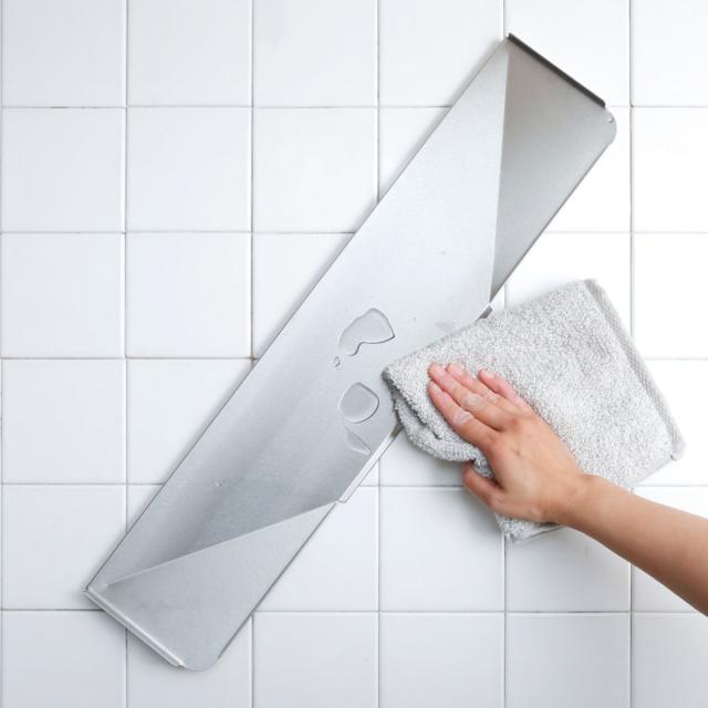 水切りラック スリムなシンクサイド幅の広がる水切り 幅10×奥行57cm （ 水切りかご 水切りトレー シンク上 スリム ステンレス 水切り シンク横 日本製 伸縮 おしゃれ コンパクト シンク 大容量 少量 カトラリーポケット ラック ）_14