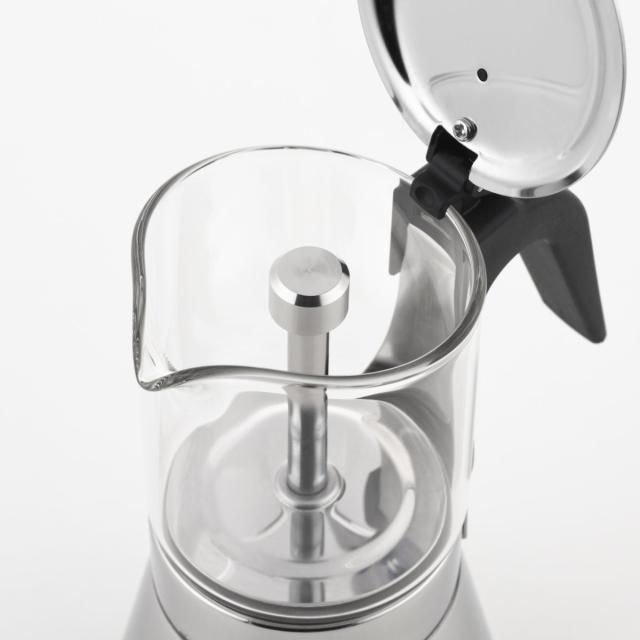 中が見える！エスプレッソメーカー 450ml （ コーヒーメーカー ステンレス コーヒー 日本製 ガス火専用 ガス 直火 対応 1〜2人分 シンプル おしゃれ スタイリッシュ ）_11