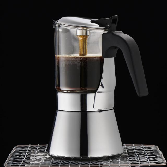 中が見える！エスプレッソメーカー 450ml （ コーヒーメーカー ステンレス コーヒー 日本製 ガス火専用 ガス 直火 対応 1〜2人分 シンプル おしゃれ スタイリッシュ ）_3