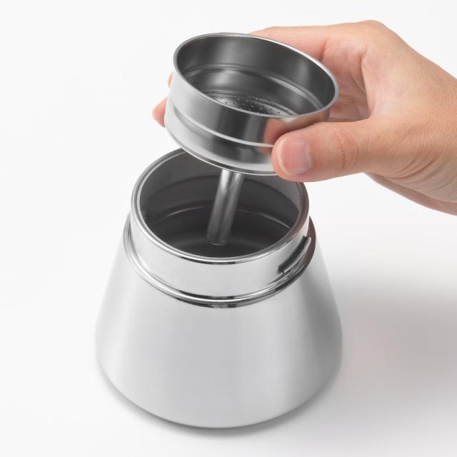中が見える！エスプレッソメーカー 450ml （ コーヒーメーカー ステンレス コーヒー 日本製 ガス火専用 ガス 直火 対応 1〜2人分 シンプル おしゃれ スタイリッシュ ）_5
