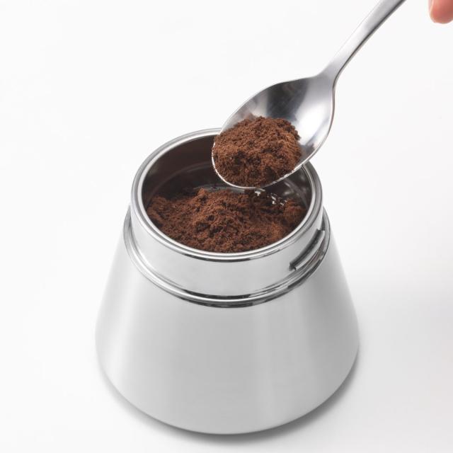 中が見える！エスプレッソメーカー 450ml （ コーヒーメーカー ステンレス コーヒー 日本製 ガス火専用 ガス 直火 対応 1〜2人分 シンプル おしゃれ スタイリッシュ ）_6