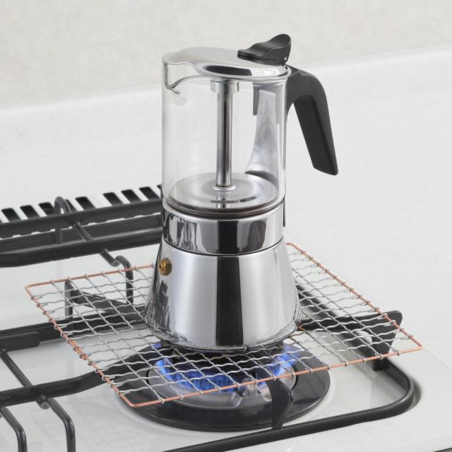 中が見える！エスプレッソメーカー 450ml （ コーヒーメーカー ステンレス コーヒー 日本製 ガス火専用 ガス 直火 対応 1〜2人分 シンプル おしゃれ スタイリッシュ ）_8
