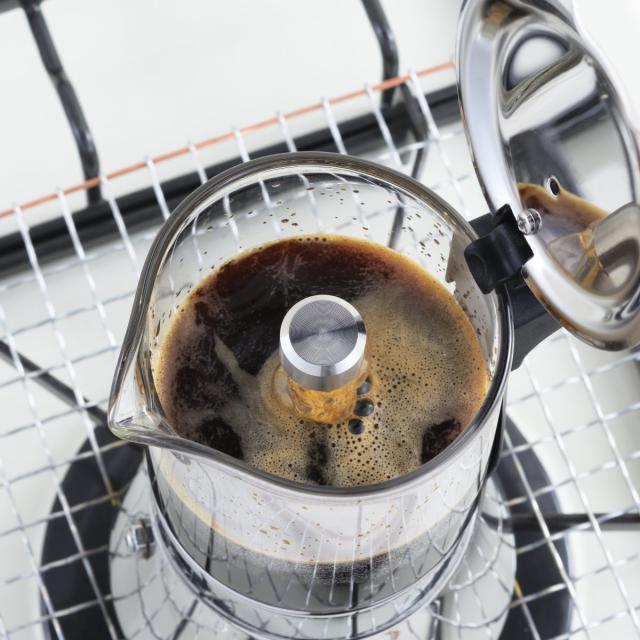 中が見える！エスプレッソメーカー 450ml （ コーヒーメーカー ステンレス コーヒー 日本製 ガス火専用 ガス 直火 対応 1〜2人分 シンプル おしゃれ スタイリッシュ ）_9
