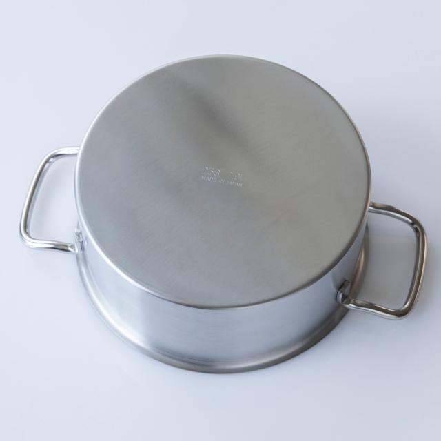 片手鍋＆両手鍋 鍋蓋 3点セット 18cm 20cm IH対応 シースタイル ステンレス製 日本製 （ ガス火対応 片手なべ 両手なべ 鍋 蓋 フタ ミルクパン ソースパン 小鍋 18センチ 20センチ 小ぶり なべ 保温 丈夫 ワイヤーハンドル 燕三条 ）_12