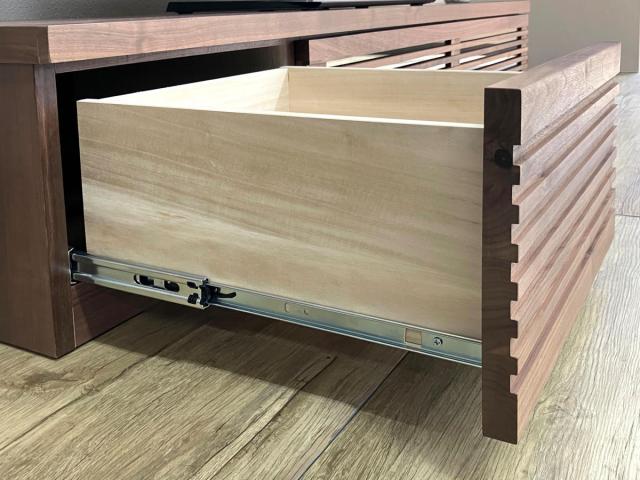 テレビ台 幅150cm ローボード ルーバーデザイン 天然木前板 ROOK テレビ台 幅150cm ローボード ルーバーデザイン 天然木前板 ROOK