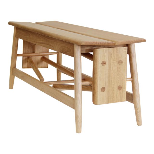 ダイニングベンチセット 3点セット 幅110cmベンチ×1 スツール×2 BENCH WITH STOOL （ ベンチ ダイニング 食卓椅子 木製 スツール ダイニングチェア ダイニングベンチ 長椅子 食卓 椅子 いす チェア イス 天然木 おしゃれ ）_11