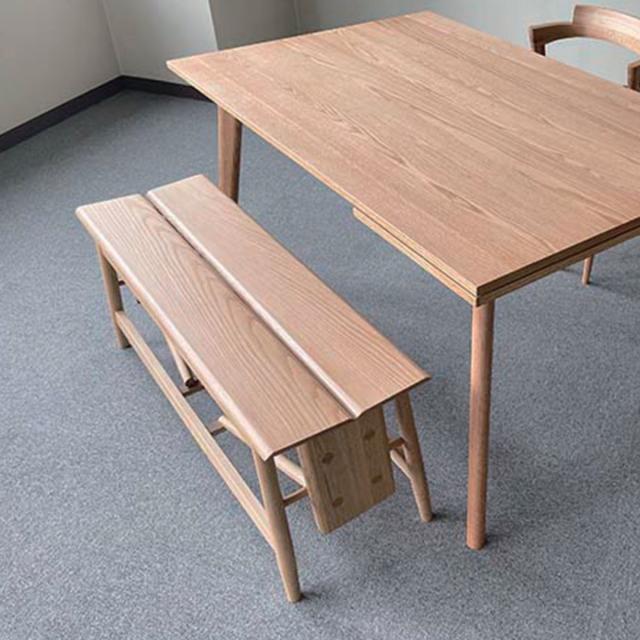 ダイニングベンチセット 3点セット 幅110cmベンチ×1 スツール×2 BENCH WITH STOOL （ ベンチ ダイニング 食卓椅子 木製 スツール ダイニングチェア ダイニングベンチ 長椅子 食卓 椅子 いす チェア イス 天然木 おしゃれ ）_4