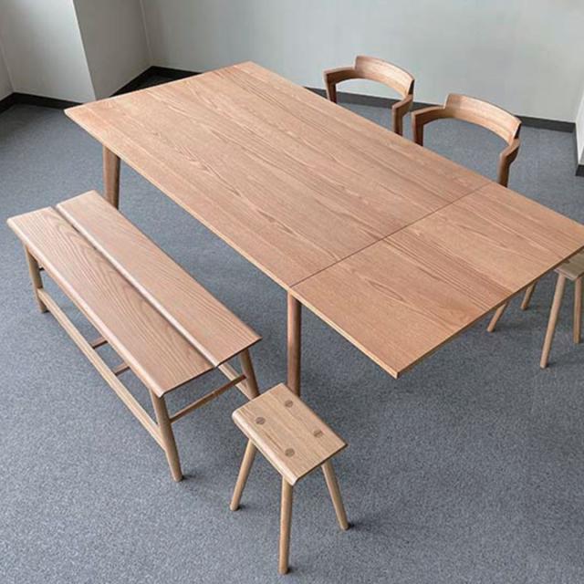 ダイニングベンチセット 3点セット 幅110cmベンチ×1 スツール×2 BENCH WITH STOOL （ ベンチ ダイニング 食卓椅子 木製 スツール ダイニングチェア ダイニングベンチ 長椅子 食卓 椅子 いす チェア イス 天然木 おしゃれ ）_5
