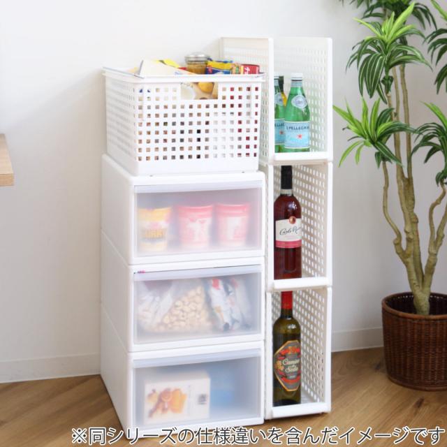 収納バスケット ワイド L プラスチック バスケット 収納 日本製
