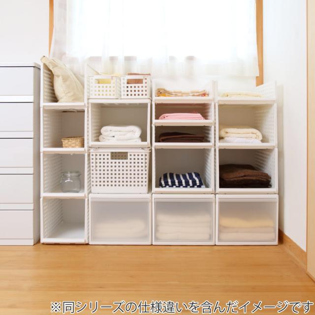 スリム 収納 ラック 隙間収納 小棚 編みかご バスケット カゴ 白