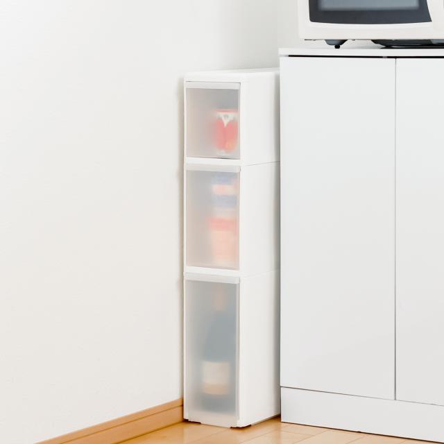 キッチンストッカー 幅17cm 3段 アジャスター付き スリムストレージ TS