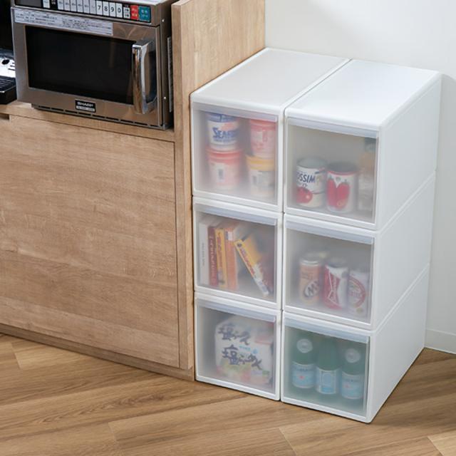 収納ケース ミディ L 幅26×奥行47×高さ28cm プラスチック