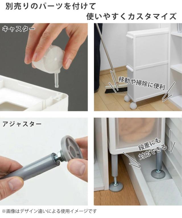ゴミ箱 65L 3段 幅25.5cm 隙間で使える スイングストッカー （ ごみ箱 ダストボックス 65リットル 20L 25L 3分別 キッチン スリム 隙間収納 省スペース 縦型 隙間 収納 キッチン収納 分別 ストッカー ）_16