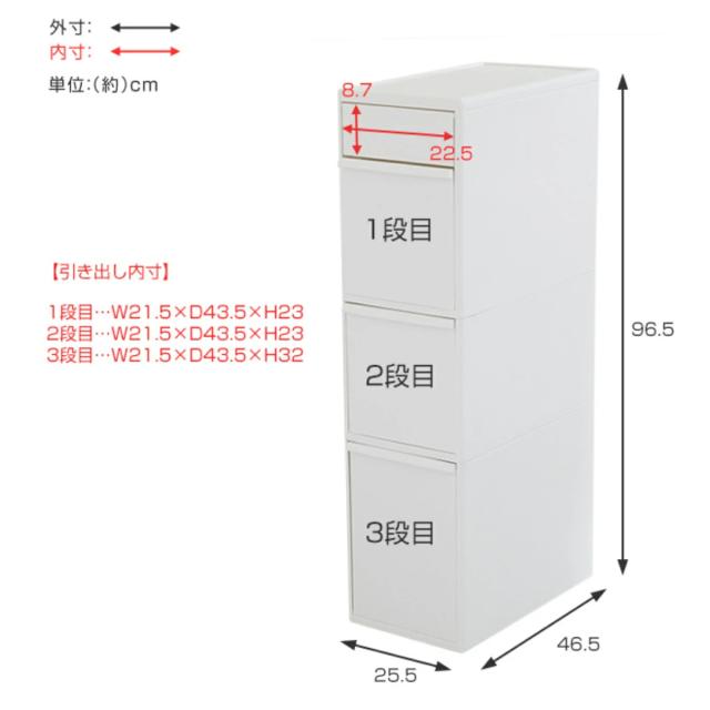 ゴミ箱 65L 3段 幅25.5cm 隙間で使える スイングストッカー （ ごみ箱 ダストボックス 65リットル 20L 25L 3分別 キッチン スリム 隙間収納 省スペース 縦型 隙間 収納 キッチン収納 分別 ストッカー ）_19
