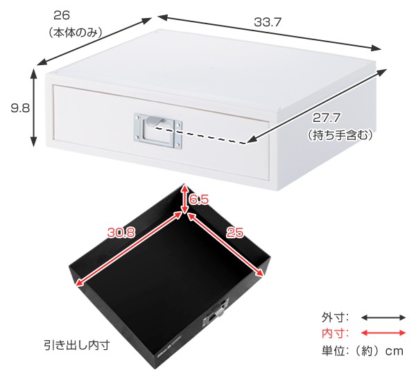 ファイルケース A4ファイルユニット MEDIX 横型 （ 収納 ボックス 小物