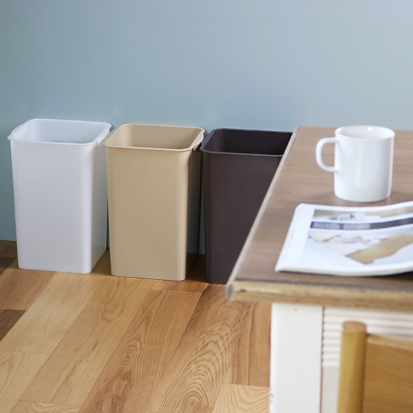 四角形プラスチック製ごみ箱 ホワイトとブラック 楽天市場