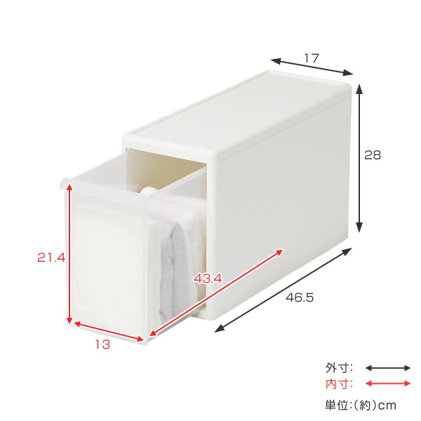 収納ケース スリム L プラスチック 引き出し 収納 日本製 同色2個セット 収納ボックス ケース ボックス 幅17 奥行47 高さ28 クローゼの通販はau Pay マーケット お弁当グッズのカラフルbox