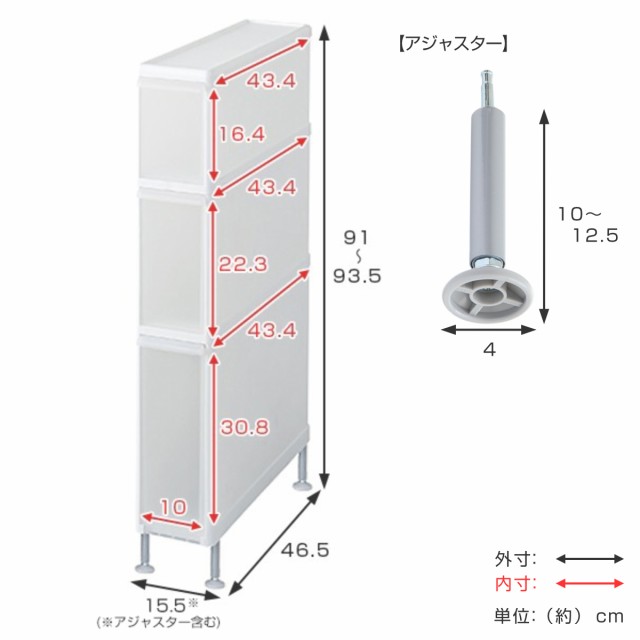 隙間収納 洗面所 段差をまたげる隙間ストッカー 3段 幅14cm クリア （ 隙間 収納 洗濯機横 すきま収納 洗濯機 キッチン ランドリー収納  1の通販はau PAY マーケット - お弁当グッズのカラフルBOX