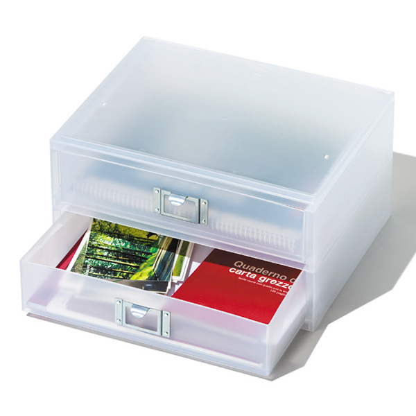 収納ボックス 引き出し プラスチック 2段 MX-52R A4 横 サイズ 浅型