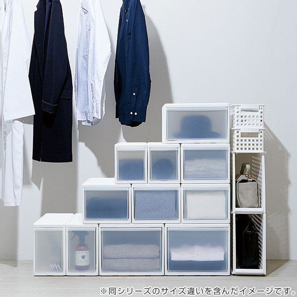 収納ケース ワイド L プラスチック 引き出し 収納 日本製 ホワイト 収納ボックス ケース ボックス 幅34 奥行47 高さ28 クローゼット収の通販はau Pay マーケット リビングート