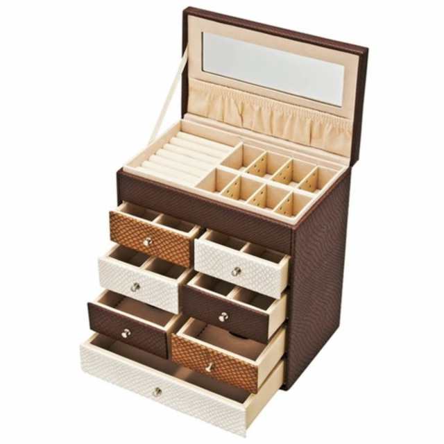小物収納 チェスト ジュエリーボックス Mサイズ ( アクセサリーボックス アクセサリーケース ボックス 引き出し 仕切り 大容量 アクセサリー 収納ボックス ミラー付き ピアス 指輪 リング イヤリング 腕時計 おしゃれ ネックレス )の通販は 小物収納 チェスト ジュエリーボックス Mサイズ ( アクセサリーボックス アクセサリーケース ボックス 引き出し 仕切り 大容量 アクセサリー 収納ボックス ミラー付き ピアス 指輪 リング イヤリング 腕時計 おしゃれ ネックレス )の通販は