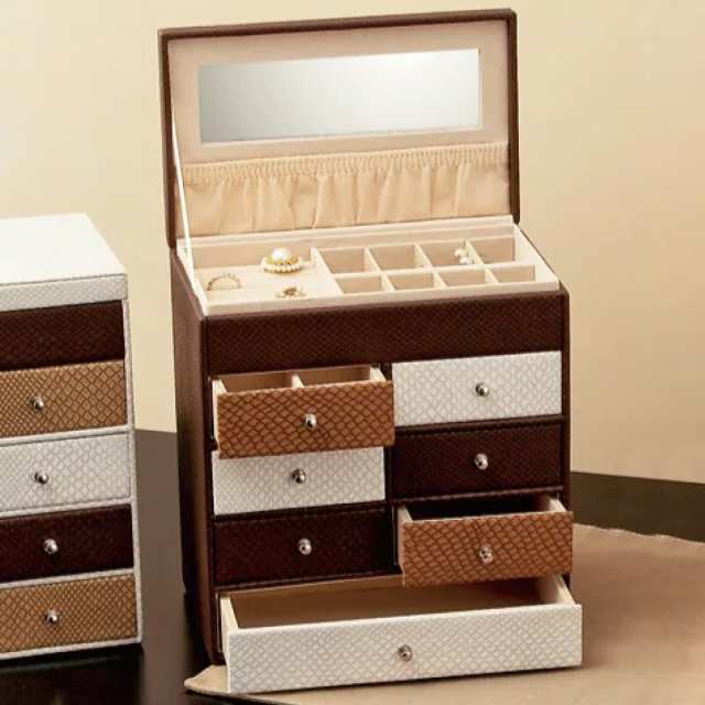 小物収納 チェスト ジュエリーボックス Mサイズ ( アクセサリーボックス アクセサリーケース ボックス 引き出し 仕切り 大容量 アクセサリー 収納ボックス ミラー付き ピアス 指輪 リング イヤリング 腕時計 おしゃれ ネックレス )の通販は 小物収納 チェスト ジュエリーボックス Mサイズ ( アクセサリーボックス アクセサリーケース ボックス 引き出し 仕切り 大容量 アクセサリー 収納ボックス ミラー付き ピアス 指輪 リング イヤリング 腕時計 おしゃれ ネックレス )の通販は