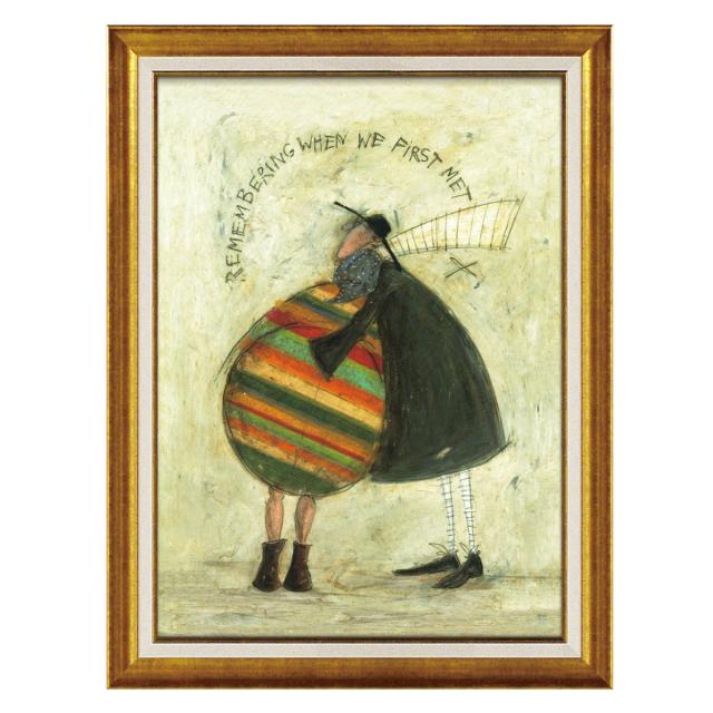 アートパネル サムトフト 『初めて会ったこと覚えてます』 54.5×71.5cm （ 絵画 絵 アート インテリア 額 額入り 壁掛け カラフル ポスター アートフレーム アートポスター ウォールアート パネル 額付き かわいい ）_1