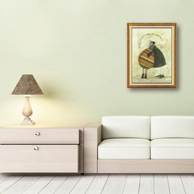 アートパネル サムトフト 『初めて会ったこと覚えてます』 54.5×71.5cm （ 絵画 絵 アート インテリア 額 額入り 壁掛け カラフル ポスター アートフレーム アートポスター ウォールアート パネル 額付き かわいい ）_6